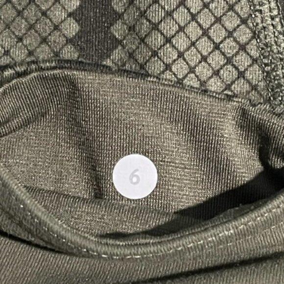 Lululemon Wunder Under Crop III Full-On Luon Ziggy Snake Fatigue Gator Green 6 - Picture 8 of 9